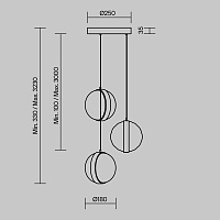 Maytoni Modern Misterio Подвесной светильник цвет: черный MOD379PL-L17B3K