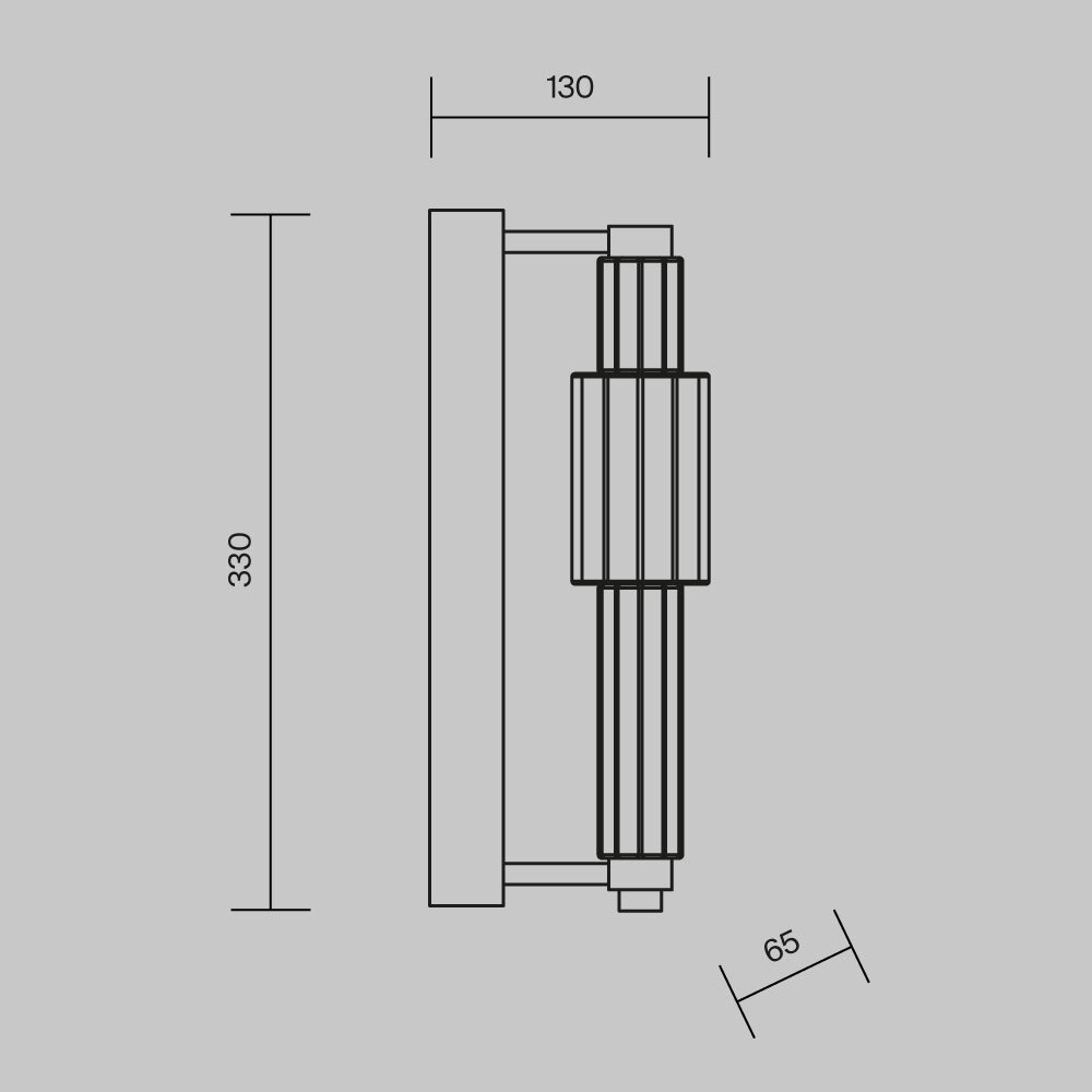 Maytoni Modern Verticale Настенный светильник (бра) цвет: хром MOD308WL-L9CH3K