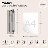 Maytoni Modern Verticale Настенный светильник (бра) цвет: хром MOD308WL-L9CH3K