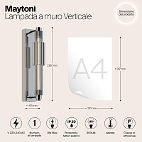 Maytoni Modern Verticale Настенный светильник (бра) цвет: хром MOD308WL-L9CH3K