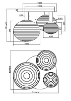 Maytoni Modern Reels Потолочный светильник цвет: черный MOD268CL-03B