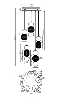 Maytoni Modern Drop Подвесной светильник цвет: золото MOD273PL-L80G3K