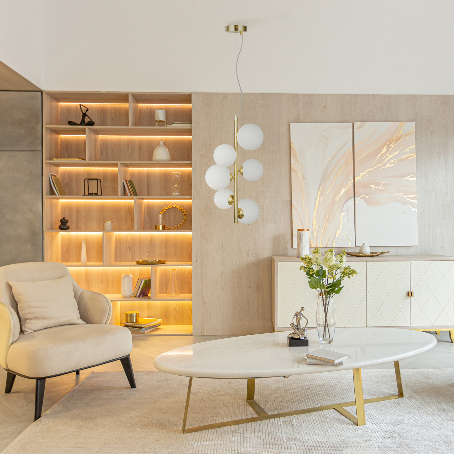 Maytoni Modern Dallas Подвесной светильник цвет: золото MOD545PL-06BS