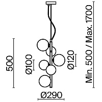 Maytoni Modern Dallas Подвесной светильник цвет: золото MOD545PL-06BS