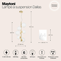 Maytoni Modern Dallas Подвесной светильник цвет: золото MOD545PL-06BS