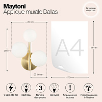 Maytoni Modern Dallas Настенный светильник (бра) цвет: золото MOD545WL-03BS