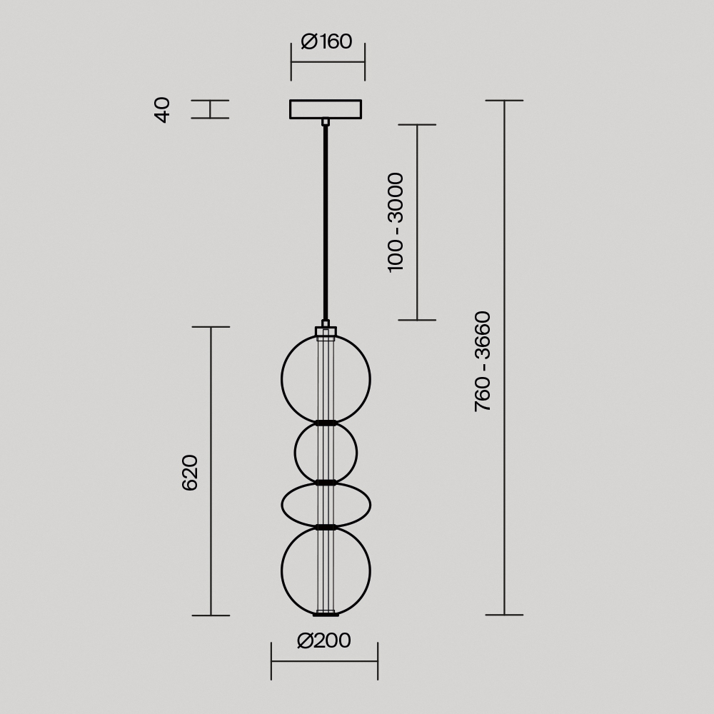 Maytoni Modern Futuro Подвесной светильник цвет: латунь MOD307PL-L36BS3K