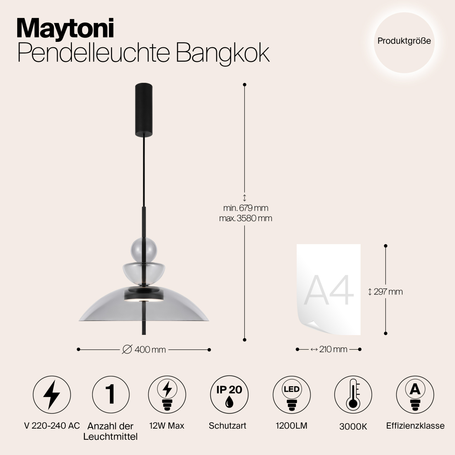 Maytoni Modern Bangkok Подвесной светильник цвет: черный MOD185PL-L11B3K3