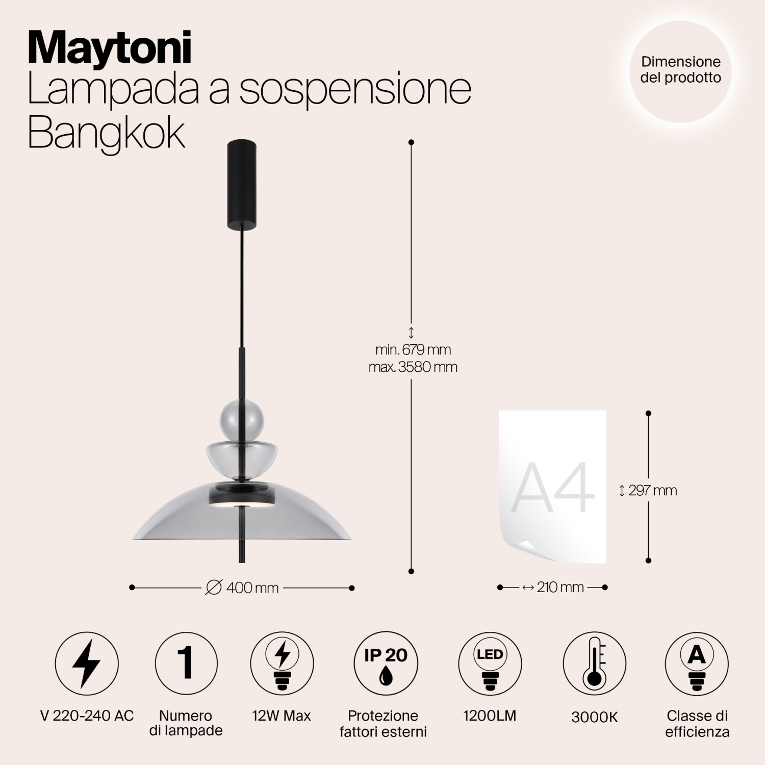 Maytoni Modern Bangkok Подвесной светильник цвет: черный MOD185PL-L11B3K3