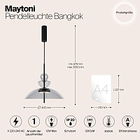 Maytoni Modern Bangkok Подвесной светильник цвет: черный MOD185PL-L11B3K3