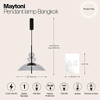 Maytoni Modern Bangkok Подвесной светильник цвет: черный MOD185PL-L11B3K3