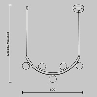 Maytoni Modern Ambre Подвесной светильник цвет: латунь MOD331PL-L12BS3K