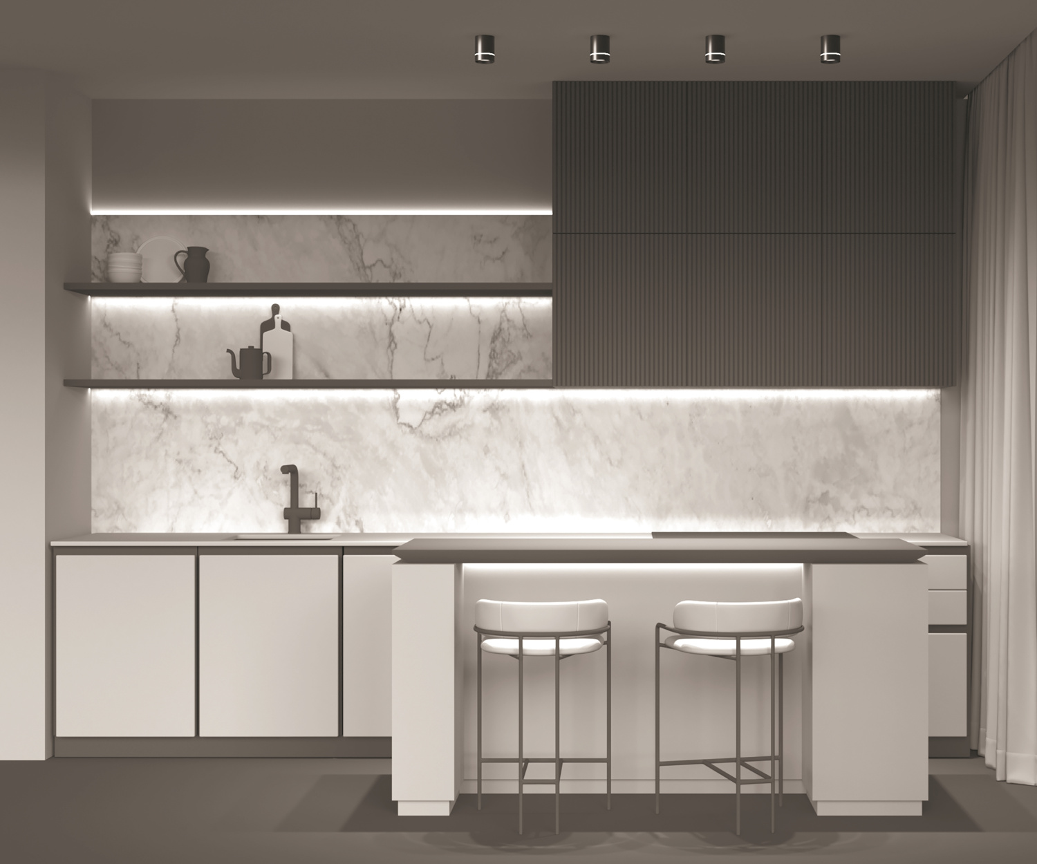 Maytoni Technical Orlo Потолочный светильник цвет: черный C085CL-9W3K-B