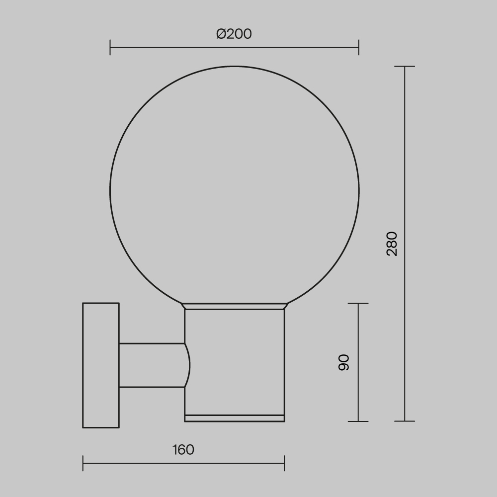Maytoni Outdoor Bold Настенный светильник (бра) цвет: черный O598WL-01B
