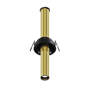 Maytoni Technical Focus T Встраиваемый светильник цвет: черный и латунь C140RS-L300-7W4K-BBS