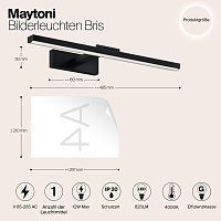 Maytoni Modern Bris Подсветка цвет: черный MIR008WL-L12B4K