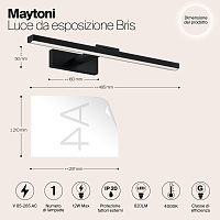 Maytoni Modern Bris Подсветка цвет: черный MIR008WL-L12B4K