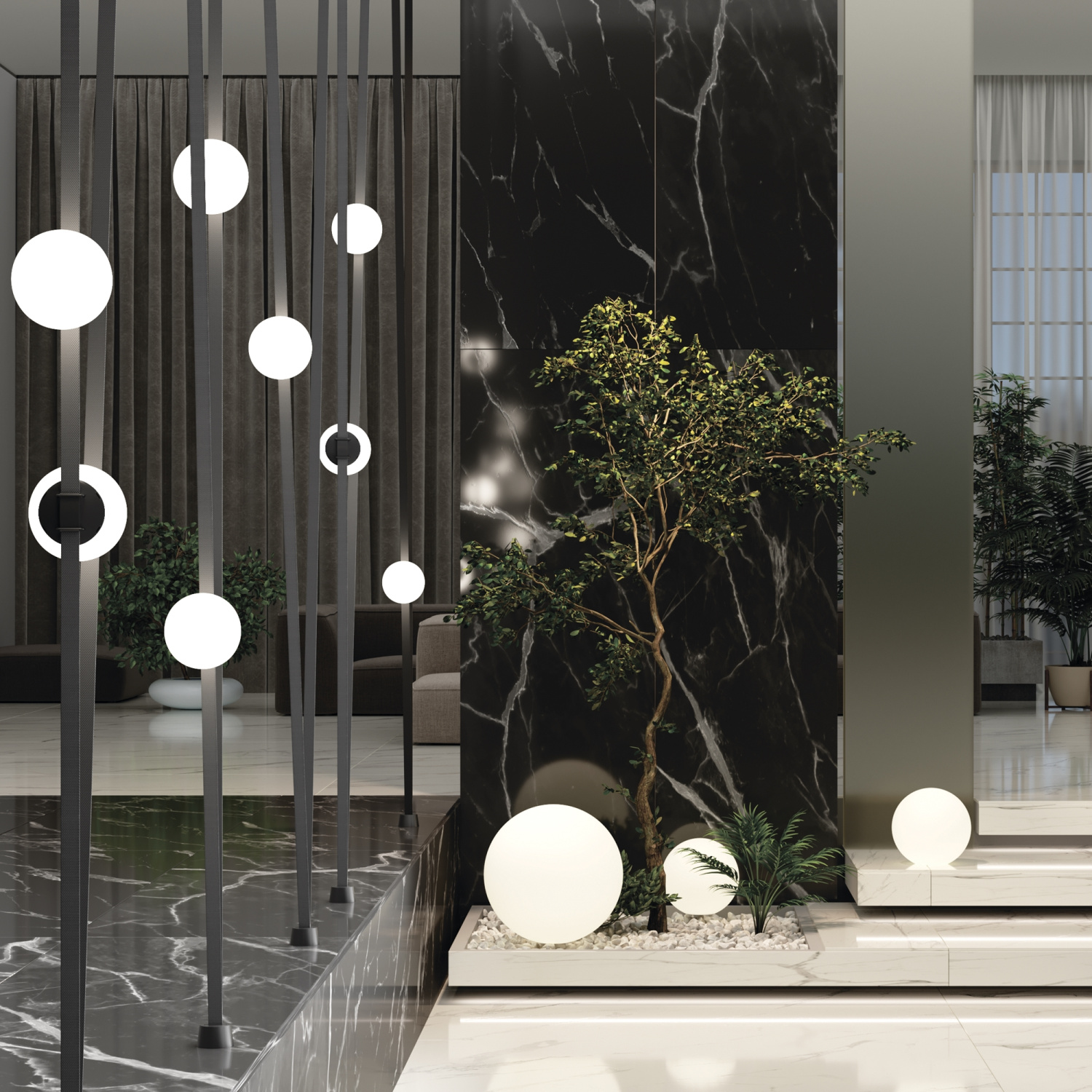 Maytoni Technical Luna Подвесной светильник цвет: черный TR125B-10W4K-B