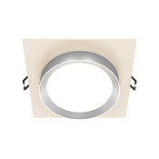 Maytoni Technical Hoop Встраиваемый светильник цвет: белый с серебром DL086-GX53-SQ-WS