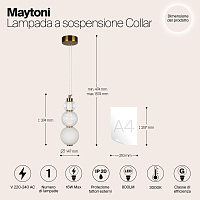 Maytoni Modern Collar Подвесной светильник цвет: золото P069PL-L16G3K