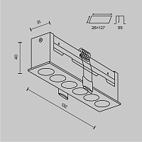 Maytoni Technical Points Встраиваемый светильник цвет: белый DL065-12W3-6K-W