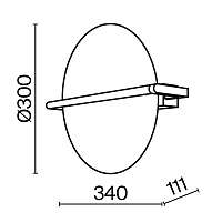 Maytoni Modern Mira Настенный светильник (бра) цвет: золото MOD279WL-L14G3K
