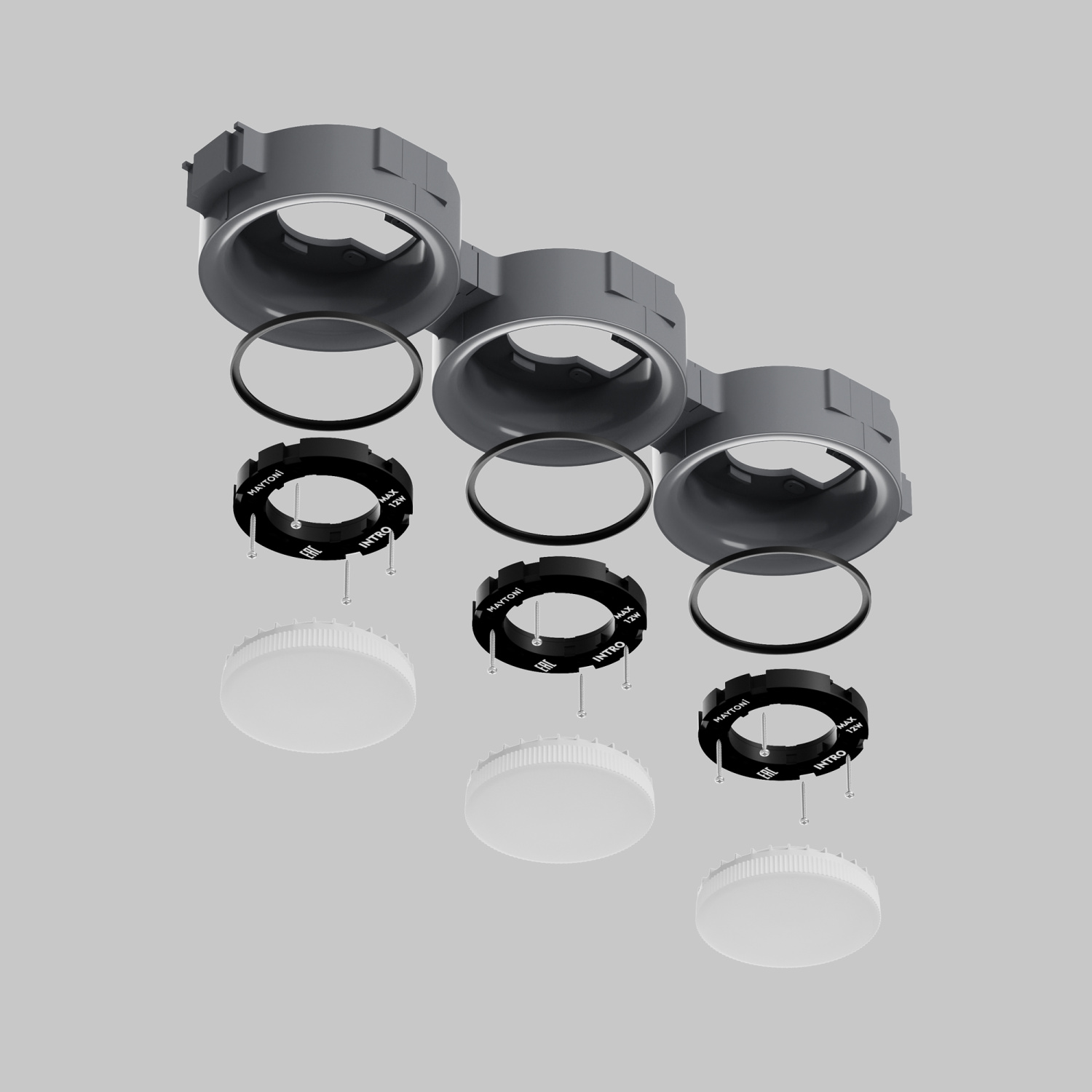 Maytoni Technical Intro Встраиваемый светильник цвет: черный DL019-GX53-B