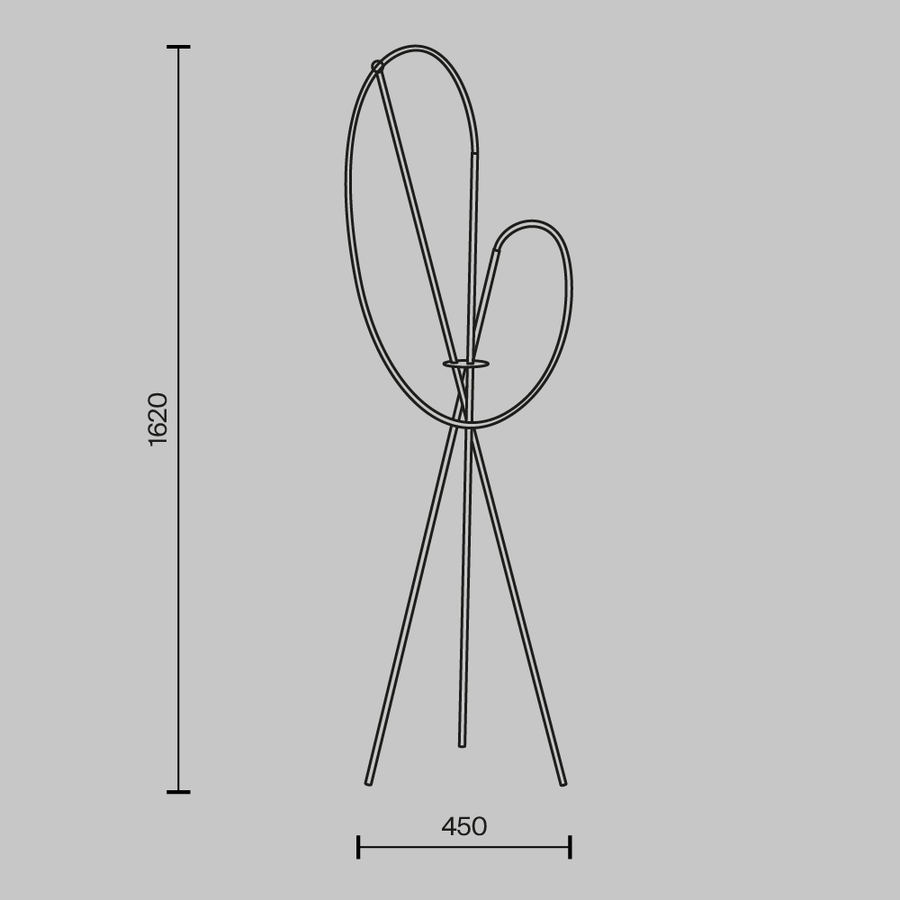 Maytoni Modern Crochet Напольный светильник (торшер) цвет: черный MOD369FL-L36B3K