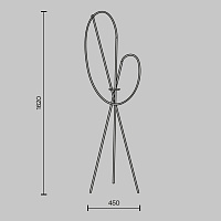 Maytoni Modern Crochet Напольный светильник (торшер) цвет: черный MOD369FL-L36B3K