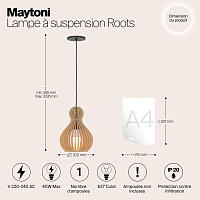 Maytoni Modern Roots Подвесной светильник цвет: черный MOD192PL-01W