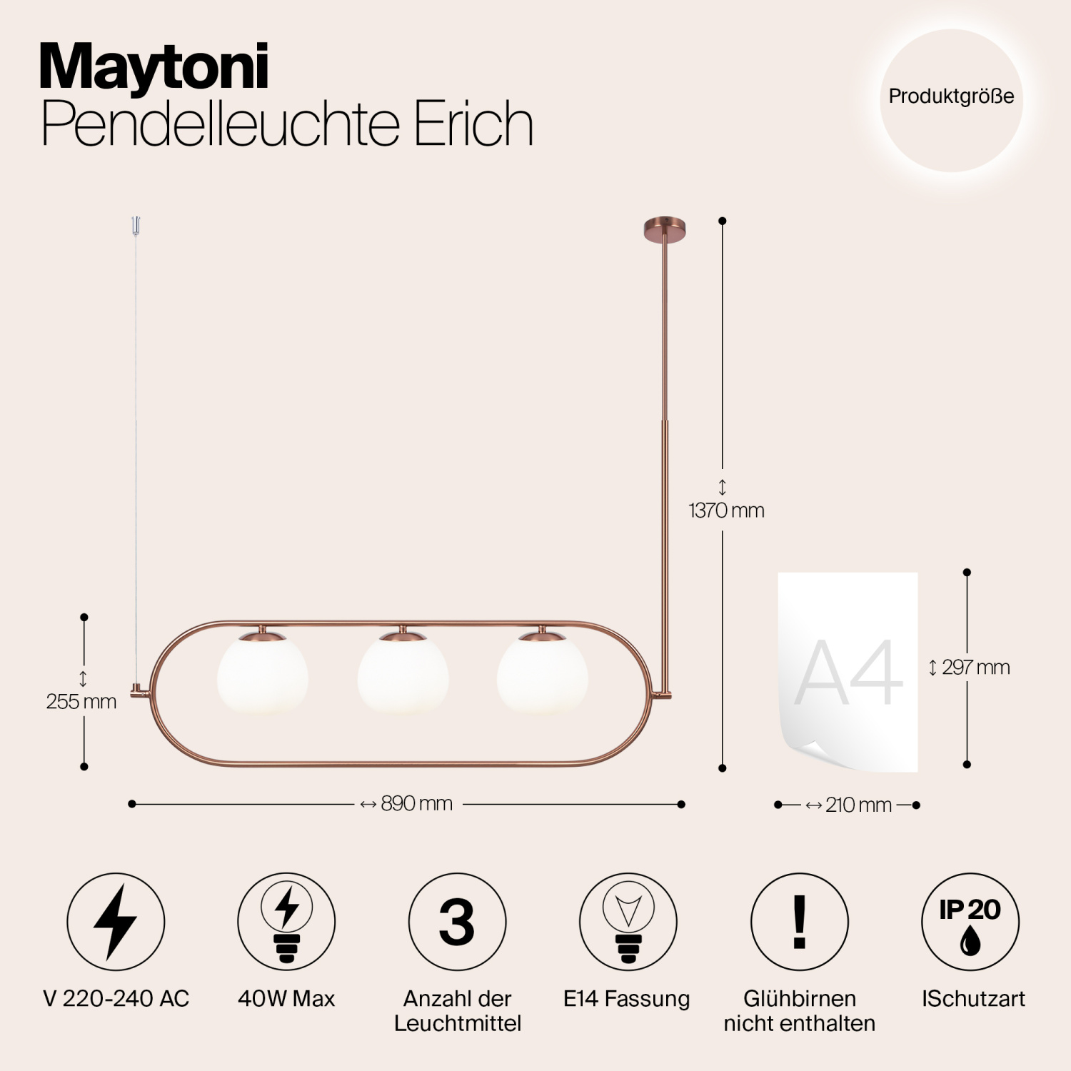 Maytoni Modern Erich Подвесной светильник цвет: латунь MOD221PL-03BS