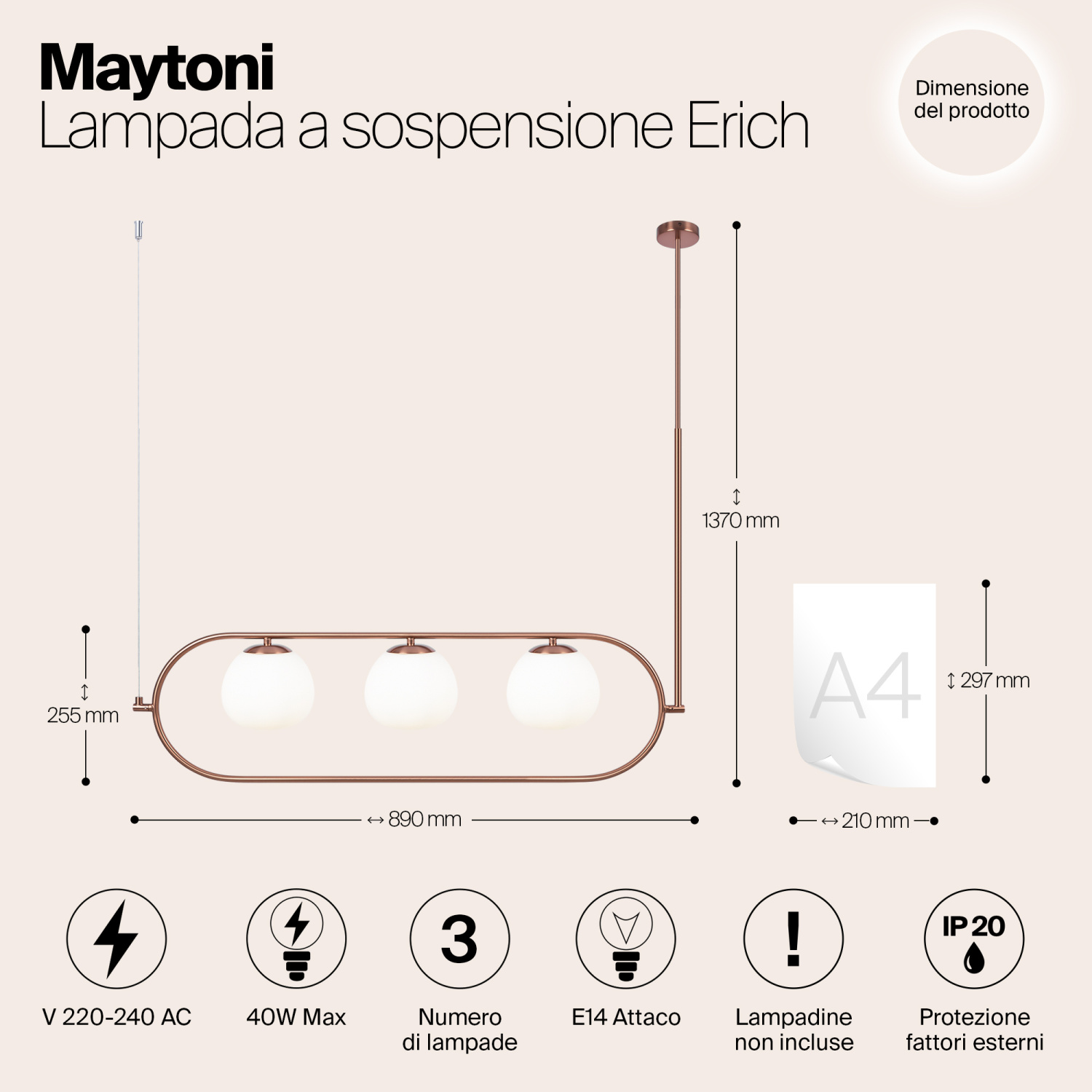 Maytoni Modern Erich Подвесной светильник цвет: латунь MOD221PL-03BS