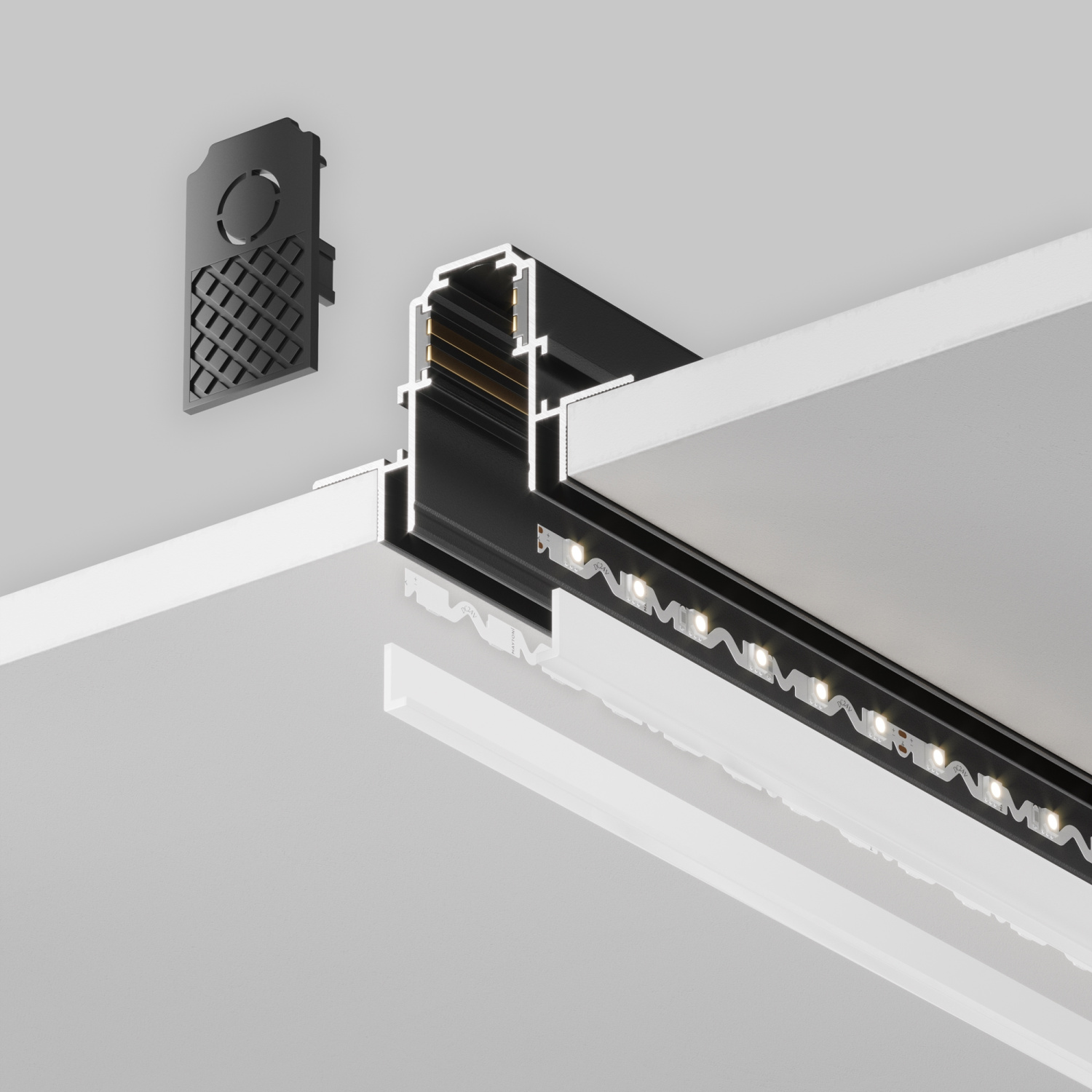 Maytoni Technical Busbar trunkings Exility Шинопровод встраиваемый цвет: черный TRX034LS-222B