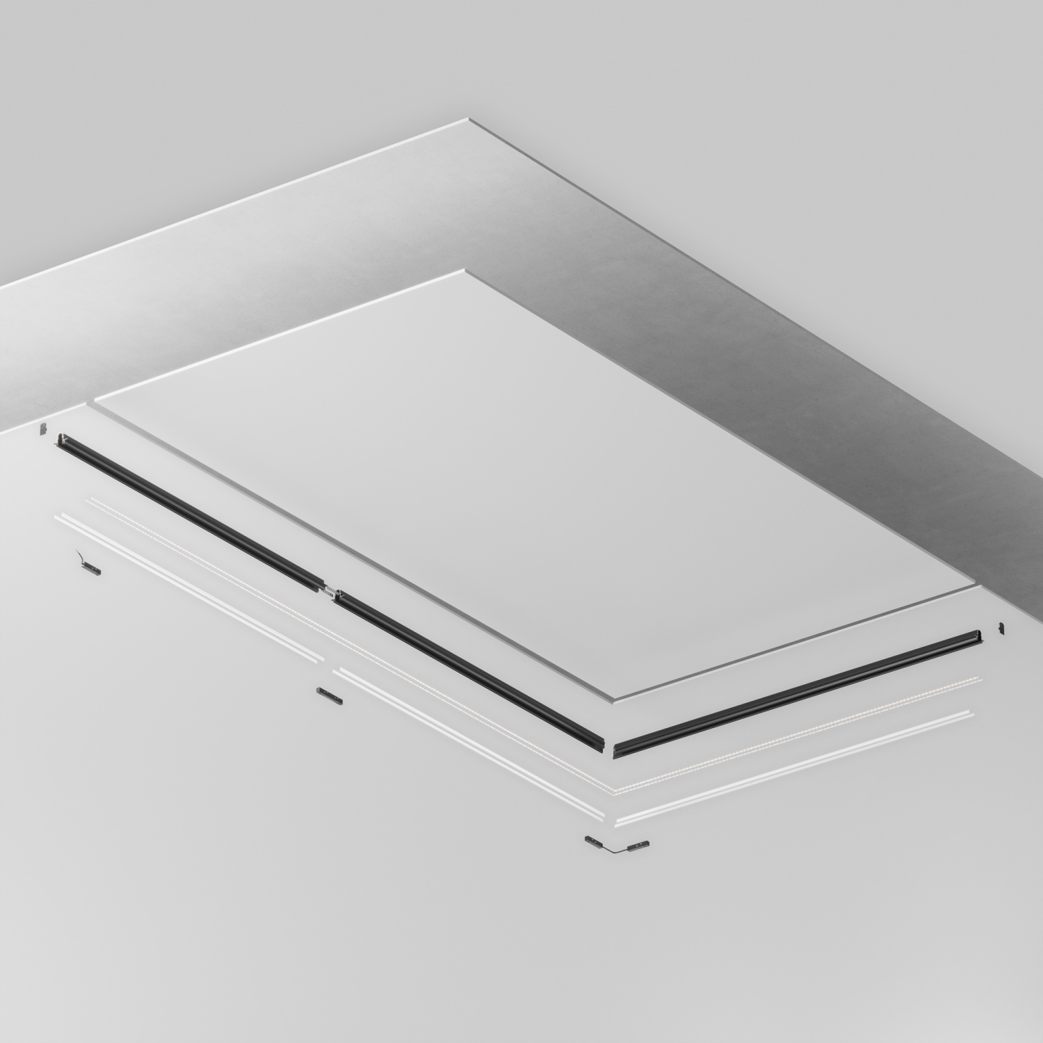 Maytoni Technical Busbar trunkings Exility Шинопровод встраиваемый цвет: черный TRX034LS-222B