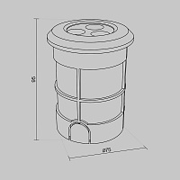 Maytoni Outdoor Flash Встраиваемый светильник цвет: серебро O044DL-L3S3K