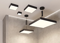 Maytoni Technical Zon Потолочный светильник цвет: черный C032CL-12W4K-SQ-B