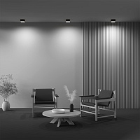 Maytoni Technical Zon Потолочный светильник цвет: черный C032CL-12W4K-SQ-B