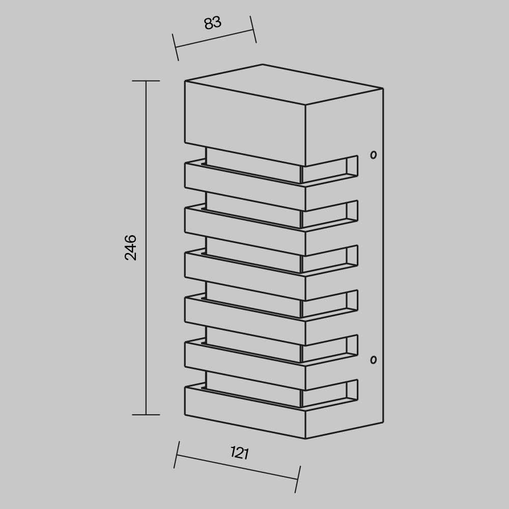 Maytoni Outdoor Remsa Настенный светильник (бра) цвет: черный O034WL-01B