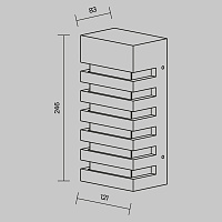 Maytoni Outdoor Remsa Настенный светильник (бра) цвет: черный O034WL-01B