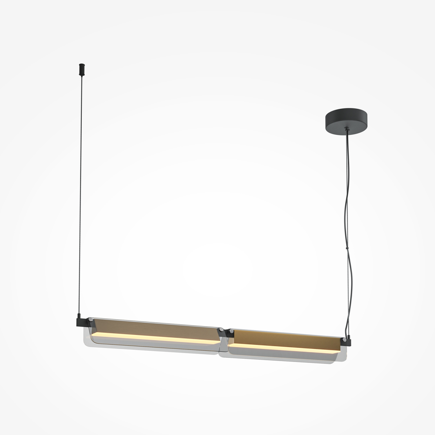 Maytoni Modern Flat Подвесной светильник цвет: черный и латунь MOD296PL-L20BS3K