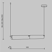 Maytoni Modern Flat Подвесной светильник цвет: черный и латунь MOD296PL-L20BS3K