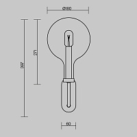 Maytoni Modern Status Настенный светильник (бра) цвет: латунь MOD333WL-01BS