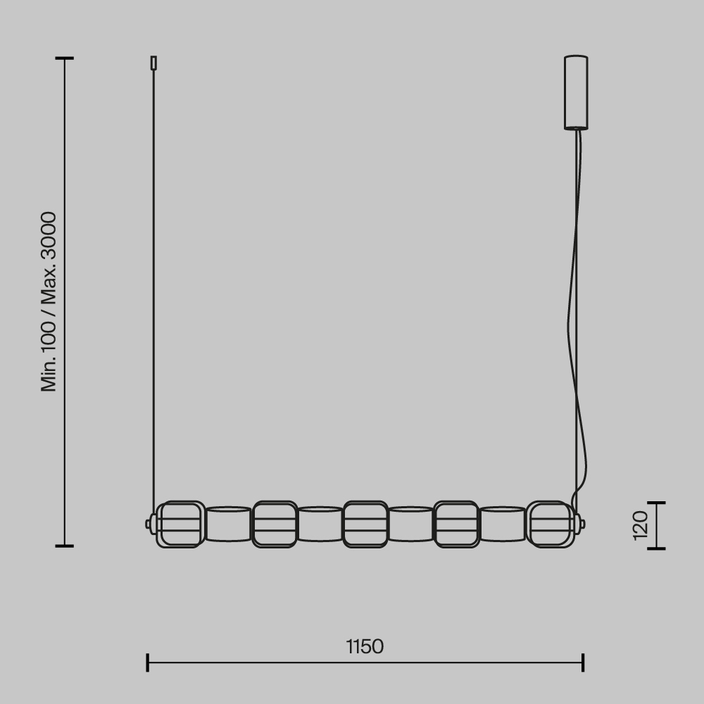 Maytoni Modern Ritmo Подвесной светильник цвет: черный MOD381PL-L45B3K
