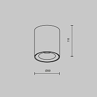 Maytoni Technical Spark Потолочный светильник цвет: черный C094-GU10-B