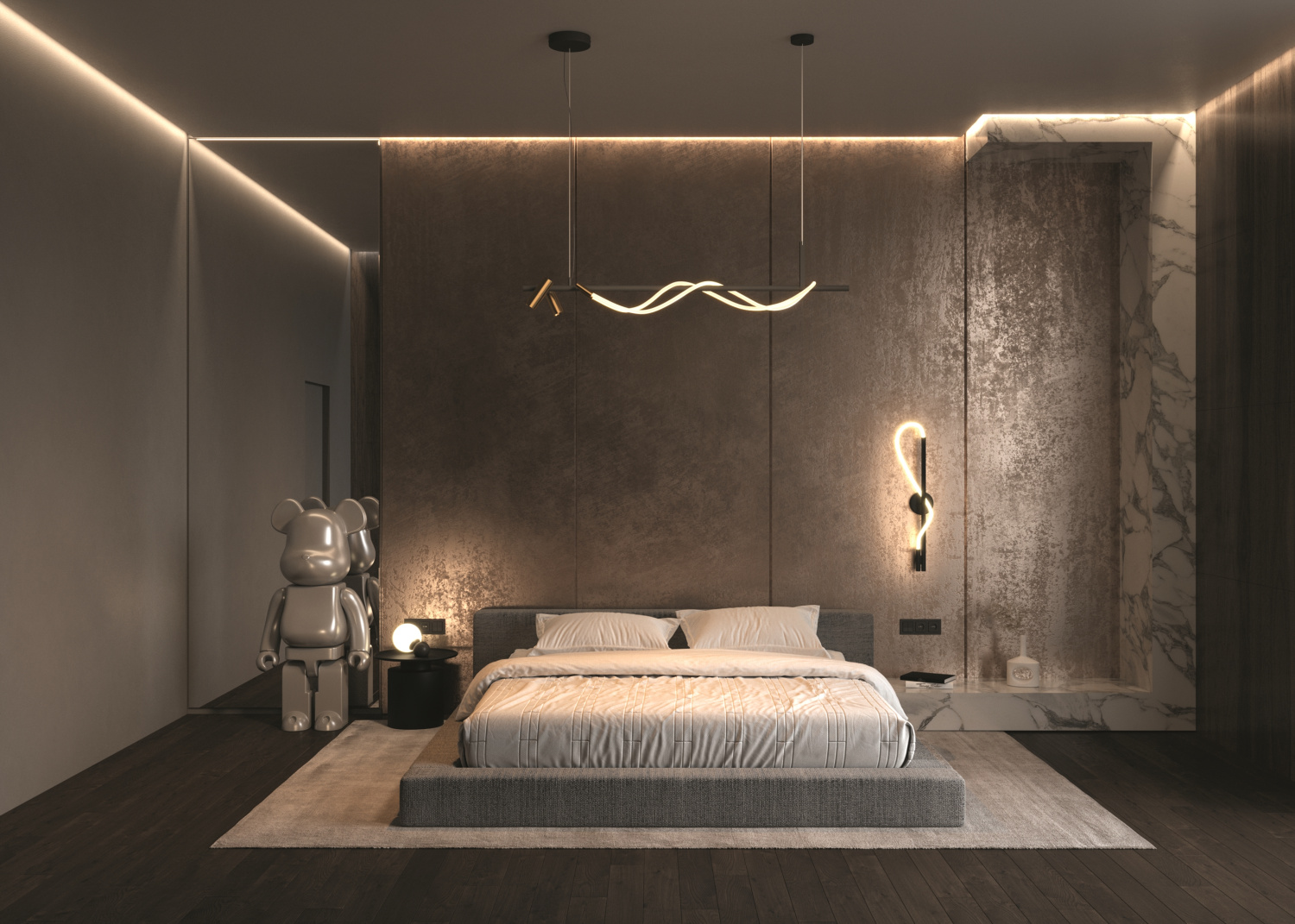 Maytoni Modern Tau Подвесной светильник цвет: черный и золото MOD166PL-L30GB3K