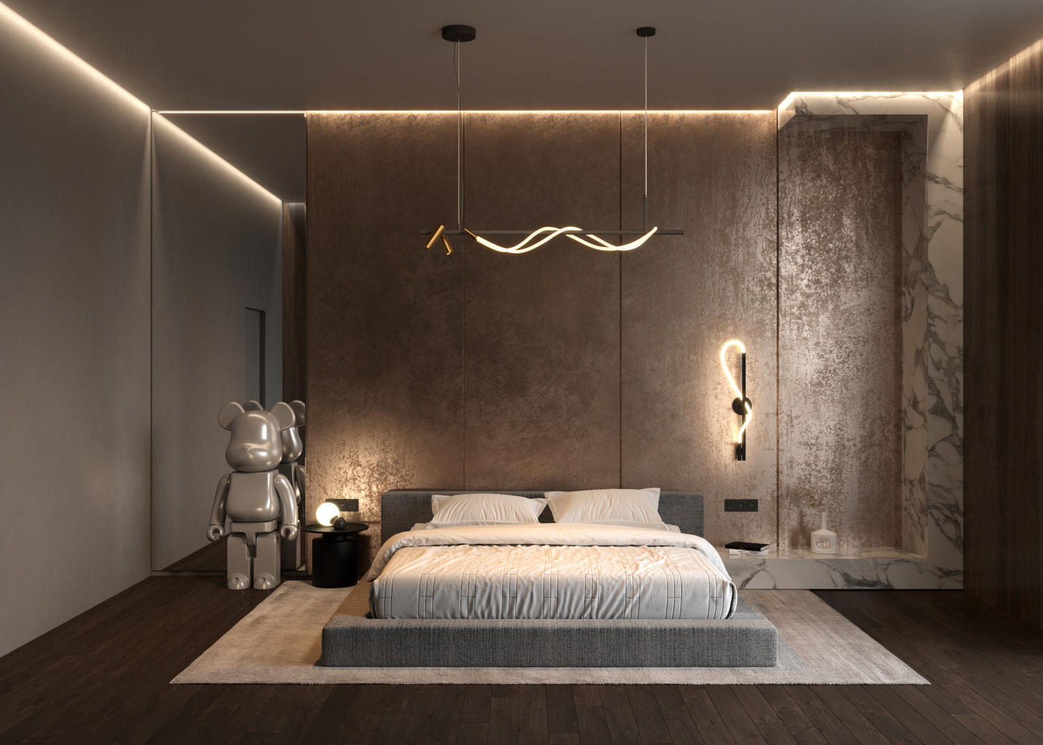 Maytoni Modern Tau Подвесной светильник цвет: черный и золото MOD166PL-L30GB3K