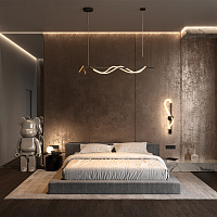 Maytoni Modern Tau Подвесной светильник цвет: черный и золото MOD166PL-L30GB3K