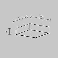 Maytoni Technical Zon Потолочный светильник цвет: белый C032CL-24W4K-SQ-W