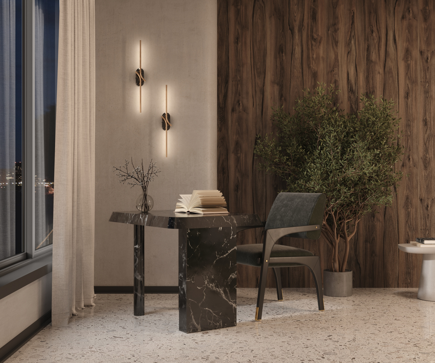 Maytoni Modern Renaissance Настенный светильник (бра) цвет: латунь MOD256WL-L5BS3K3