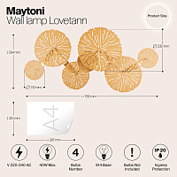 Maytoni Modern Lovetann Настенный светильник (бра) цвет: золото MOD082WL-04G